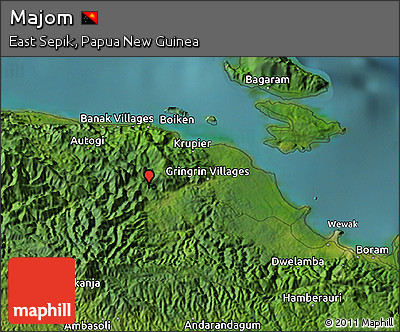Satellite 3D Map of Majom