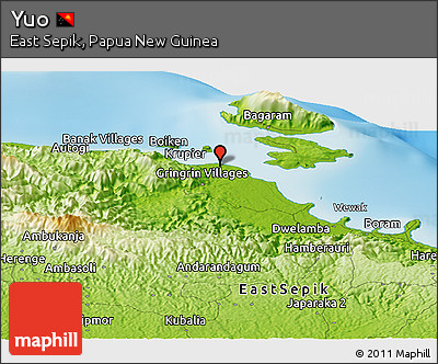 Physical Panoramic Map of Yuo