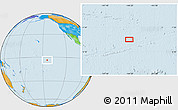 Political Location Map of the area around 3° 30' 2" S, 144° 25' 30" W