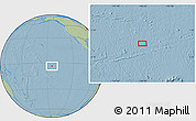 Savanna Style Location Map of the area around 3° 30' 2" S, 144° 25' 30" W, hill shading