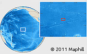 Shaded Relief Location Map of the area around 3° 30' 2" S, 144° 25' 30" W