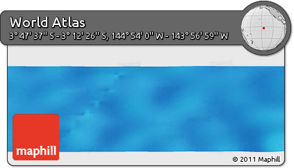 Physical Panoramic Map of the Area around 3° 30' 2" S, 144° 25' 30" W