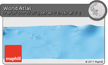 Physical Panoramic Map of the Area around 3° 30' 2" S, 146° 16' 30" E