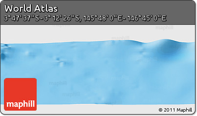Physical Panoramic Map of the Area around 3° 30' 2" S, 146° 16' 30" E