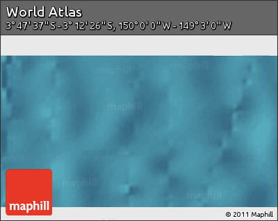 Satellite 3D Map of the Area around 3° 30' 2" S, 149° 31' 30" W