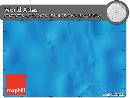 Physical Map of the Area around 3° 30' 2" S, 151° 13' 29" W