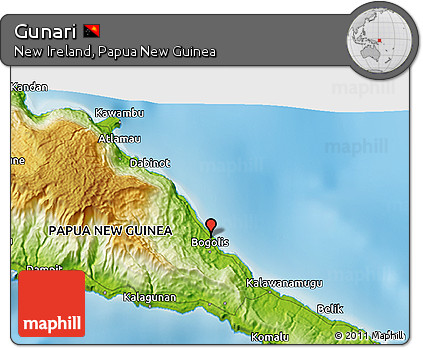 Physical 3D Map of Gunari