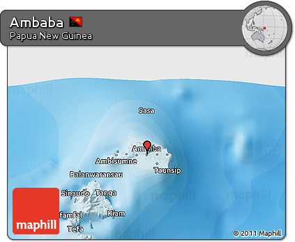 Political 3D Map of Ambaba