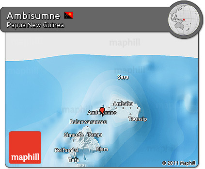 Political 3D Map of Ambisumne