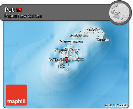 Political 3D Map of Put