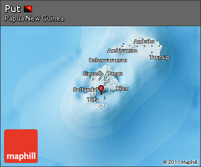 Political 3D Map of Put