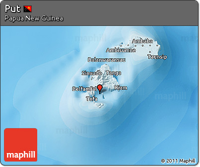 Political 3D Map of Put
