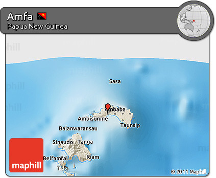 Shaded Relief 3D Map of Amfa