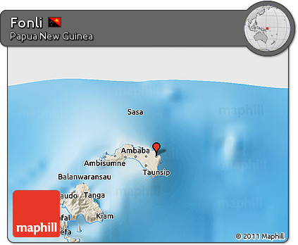 Shaded Relief 3D Map of Fonli