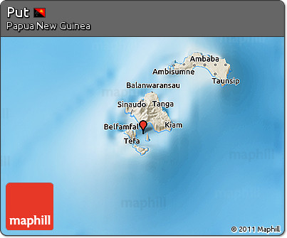 Shaded Relief 3D Map of Put
