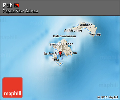 Shaded Relief 3D Map of Put