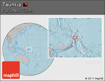 Gray Location Map of Taunsip, hill shading