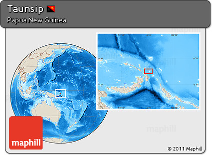 Shaded Relief Location Map of Taunsip