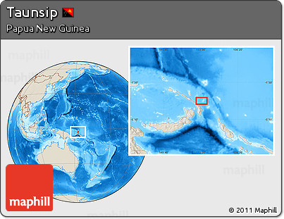 Shaded Relief Location Map of Taunsip