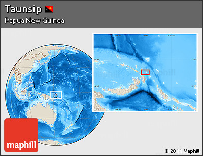 Shaded Relief Location Map of Taunsip