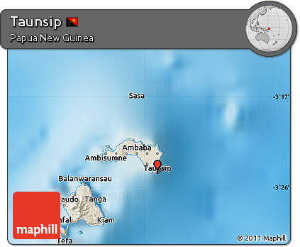 Shaded Relief Map of Taunsip