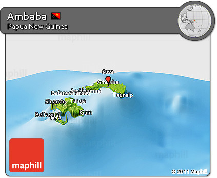 Physical Panoramic Map of Ambaba
