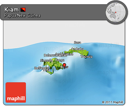 Physical Panoramic Map of Kiam