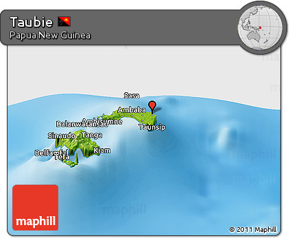 Physical Panoramic Map of Taubie