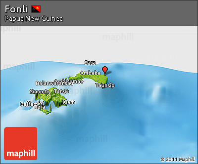 Physical Panoramic Map of Fonli