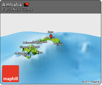 Physical Panoramic Map of Ambaba