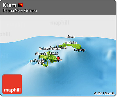 Physical Panoramic Map of Kiam