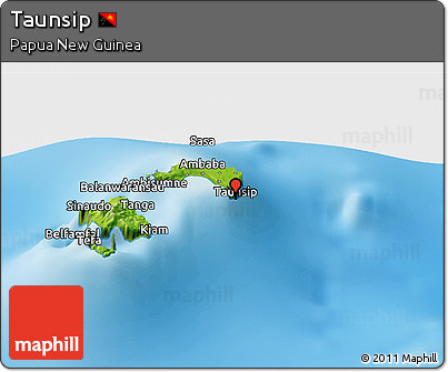 Physical Panoramic Map of Taunsip
