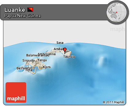 Shaded Relief Panoramic Map of Luanke