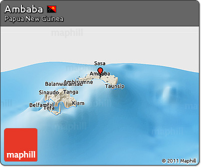 Shaded Relief Panoramic Map of Ambaba