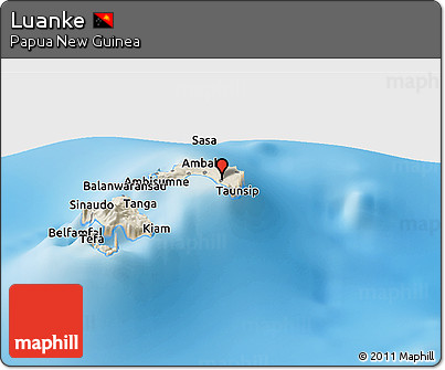 Shaded Relief Panoramic Map of Luanke