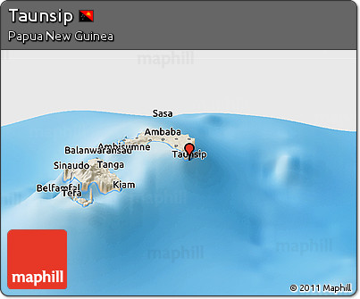 Shaded Relief Panoramic Map of Taunsip