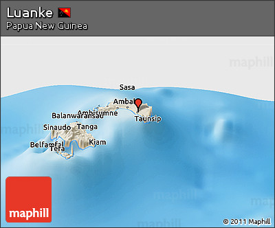 Shaded Relief Panoramic Map of Luanke