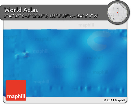 Physical 3D Map of the Area around 3° 30' 2" S, 154° 37' 30" W