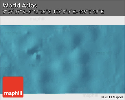 Satellite 3D Map of the Area around 3° 30' 2" S, 155° 37' 30" E