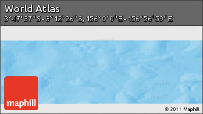 Physical Panoramic Map of the Area around 3° 30' 2" S, 156° 28' 29" E