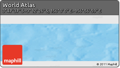 Physical Panoramic Map of the Area around 3° 30' 2" S, 156° 28' 29" E