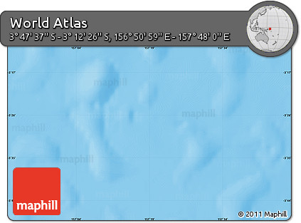 Physical Map of the Area around 3° 30' 2" S, 157° 19' 29" E