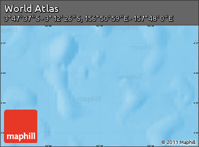 Physical Map of the Area around 3° 30' 2" S, 157° 19' 29" E