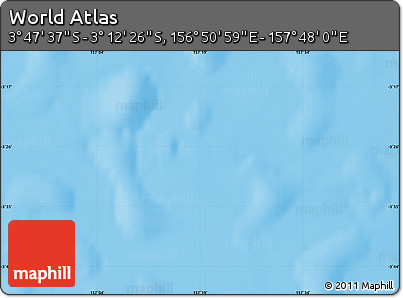 Physical Map of the Area around 3° 30' 2" S, 157° 19' 29" E