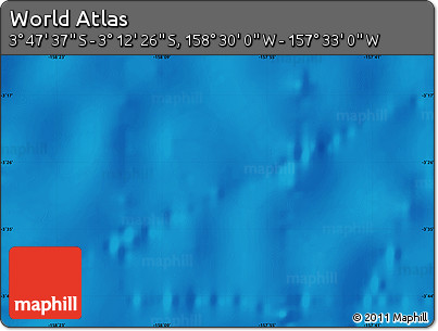 Physical Map of the Area around 3° 30' 2" S, 158° 1' 30" W