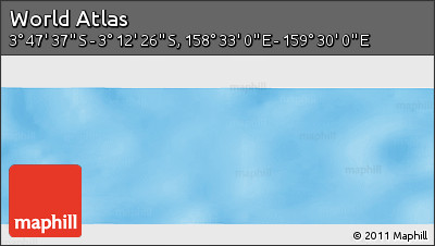 Physical Panoramic Map of the Area around 3° 30' 2" S, 159° 1' 30" E