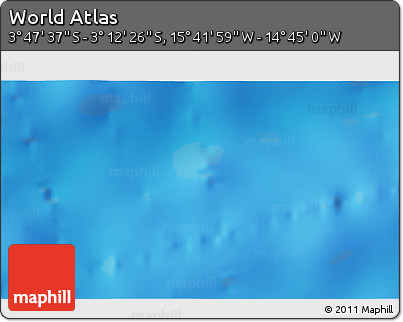 Physical 3D Map of the Area around 3° 30' 2" S, 15° 13' 29" W