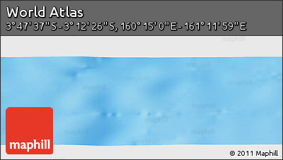 Physical Panoramic Map of the Area around 3° 30' 2" S, 160° 43' 29" E