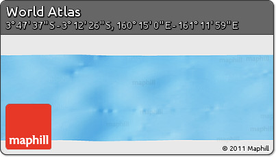 Physical Panoramic Map of the Area around 3° 30' 2" S, 160° 43' 29" E
