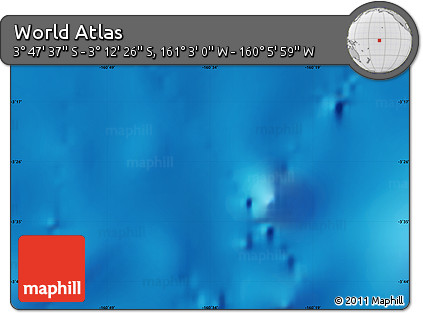 Physical Map of the Area around 3° 30' 2" S, 160° 34' 29" W